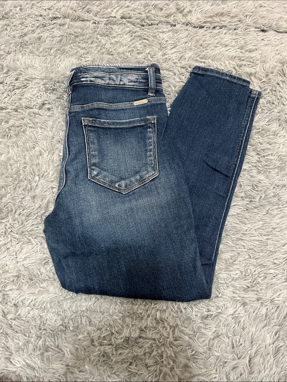 Women's Skinny Jeans in Medium Dark Blue Wash 27” inseam